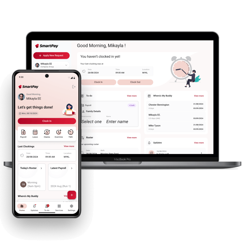 smartPAY payroll software dashboard